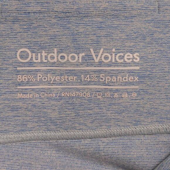 Outdoor Voices Leggings Gray Periwinkle Mid Rise Stretch Full Length Pocket M - Picture 8 of 9